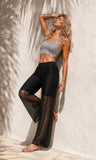 PANTALONI DONNA ELEONORA AMADEI ELASTICO  PALAZZO  E TRASPARENZA ART. 1180262