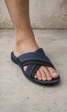 CIABATTA INBLU UOMO IN ECOPELLE SOTTOPIEDE IN PELLE TRASPIRANTE ART VT000014