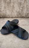 CIABATTA INBLU UOMO IN ECOPELLE SOTTOPIEDE IN PELLE TRASPIRANTE ART VT000014