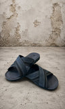 CIABATTA INBLU UOMO IN ECOPELLE SOTTOPIEDE IN PELLE TRASPIRANTE ART VT000014