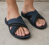 CIABATTA INBLU UOMO IN ECOPELLE SOTTOPIEDE IN PELLE TRASPIRANTE ART VT000014