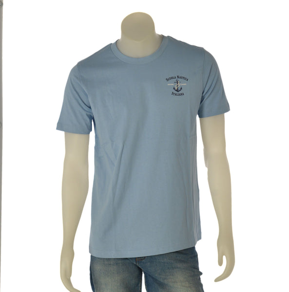 T-SHIRT UOMO SCUOLA NAUTICA ITALIANA GIROCOLLO STAMPA COTONE ART. 166009
