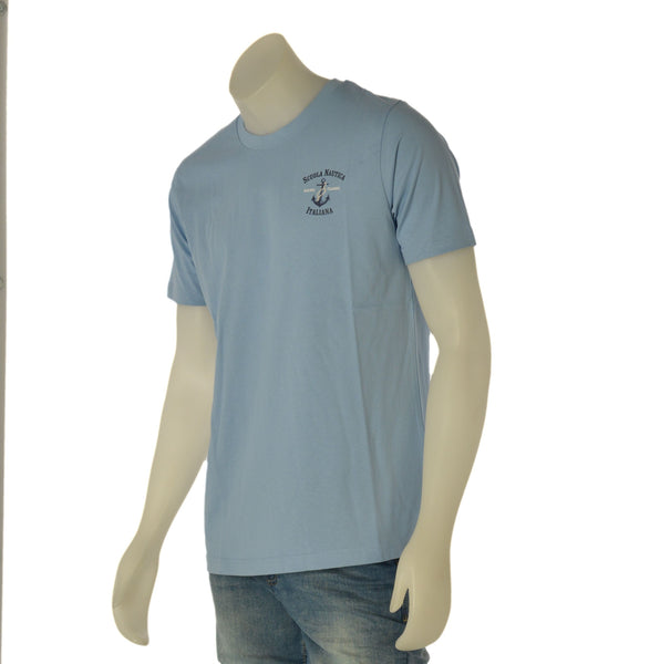 T-SHIRT UOMO SCUOLA NAUTICA ITALIANA GIROCOLLO STAMPA COTONE ART. 166009
