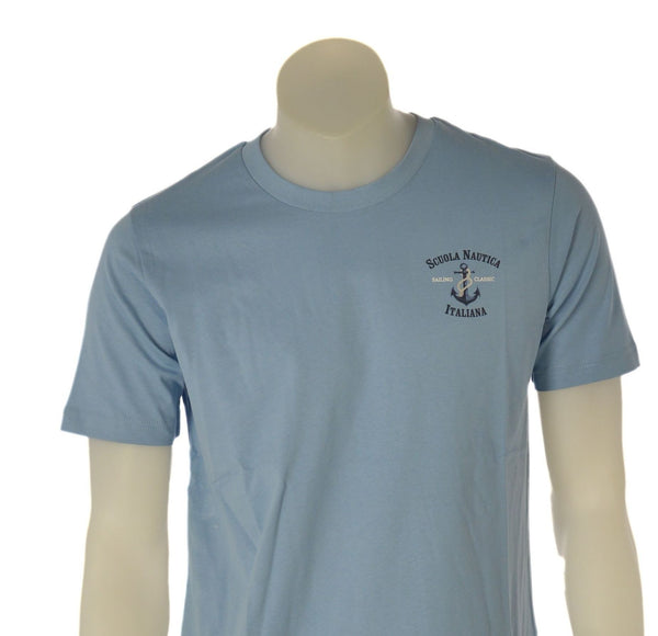 T-SHIRT UOMO SCUOLA NAUTICA ITALIANA GIROCOLLO STAMPA COTONE ART. 166009
