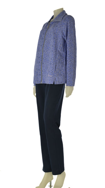 TUTA DONNA CAMPAGNOLO GARZATA  FELPA FANTASIA FUL ZIP TASCHE PANTALONE ELASTICO TASCHE ART. 8E76498