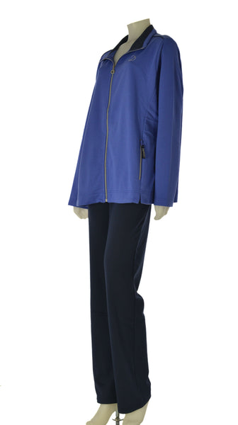 TUTA DONNA CAMPAGNOLO TAGLIE OVER GARZATA FELPA FUL ZIP TASCHE PANTALONE ART. 8ET9573