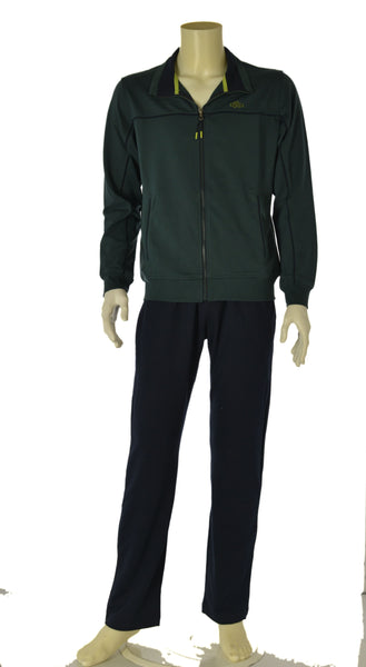TUTA UOMO CAMPAGNOLO GARZATA FELPA FULL ZIP TASCHE POLSINI PANTALONE ELASTICO COULISSE TASCHE ART. 8E774444
