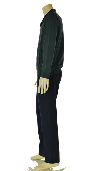 TUTA UOMO CAMPAGNOLO GARZATA FELPA FULL ZIP TASCHE POLSINI PANTALONE ELASTICO COULISSE TASCHE ART. 8E774444