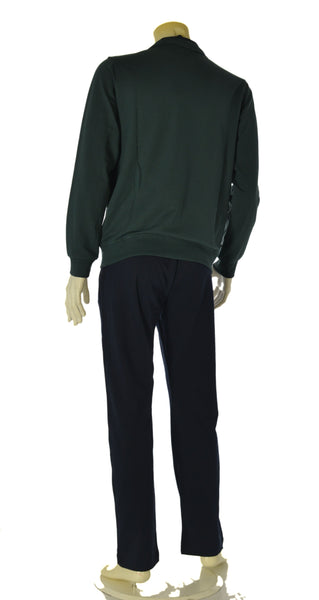 TUTA UOMO CAMPAGNOLO GARZATA FELPA FULL ZIP TASCHE POLSINI PANTALONE ELASTICO COULISSE TASCHE ART. 8E774444