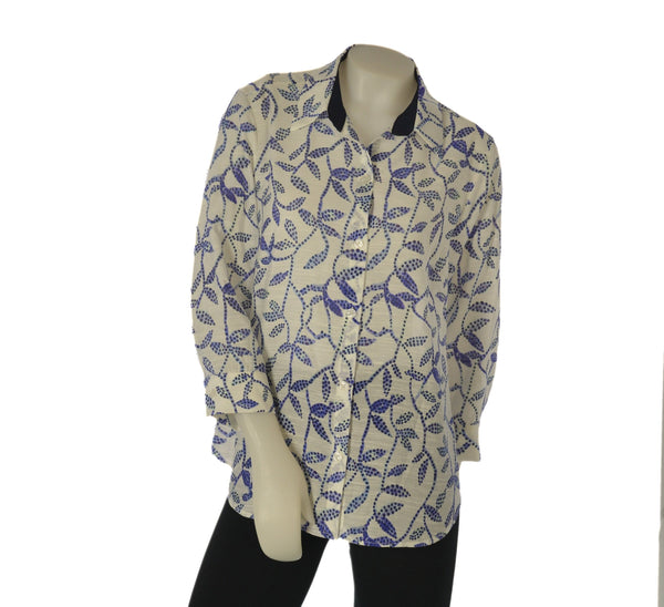 CAMICIA DONNA PERLA MANICA 3/4 POLSINI FANTASIA BOTTONI VISCOSA ART. 26248