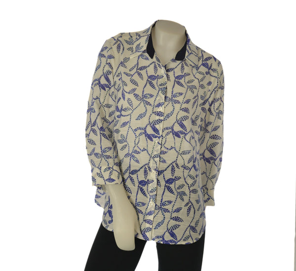 CAMICIA DONNA PERLA MANICA 3/4 POLSINI FANTASIA BOTTONI VISCOSA ART. 26248