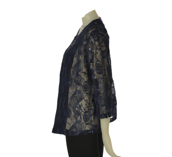 TWINSET DONNA PERLA BLUSA MANICA CORTA GIACCHINA PIZZO PAILLETTES ART. 2642-01
