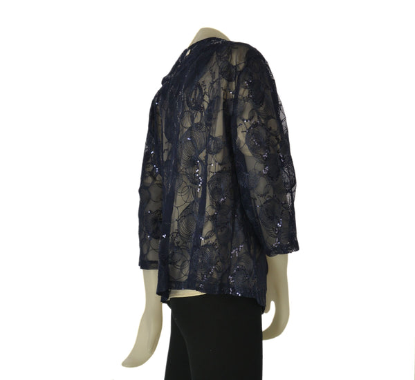 TWINSET DONNA PERLA BLUSA MANICA CORTA GIACCHINA PIZZO PAILLETTES ART. 2642-01