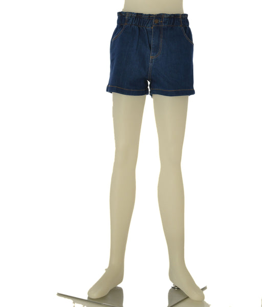SHORTS DENIM RAGAZZA BAMBINA ELASTICO BOTTONE CERNIERA TASCHE ART. ZKGAP0402-26041