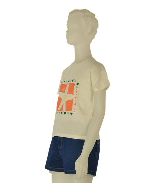 T-SHIRT RAGAZZA ZIPPY COTONE GIROCOLLO MEZZA MANICA STAMPA LARGA ART.ZKGAP030326036