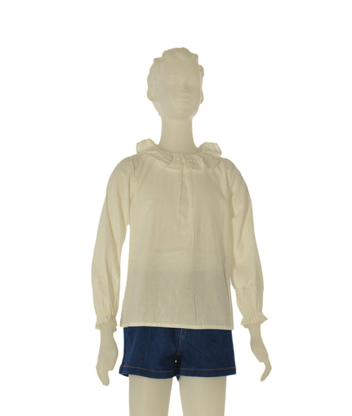 T-SHIRT BAMBINA ZIPPY COTONE GIROCOLLO BOTTONE MANICA LUNGA POLSINI ART.ZKGAP030222043