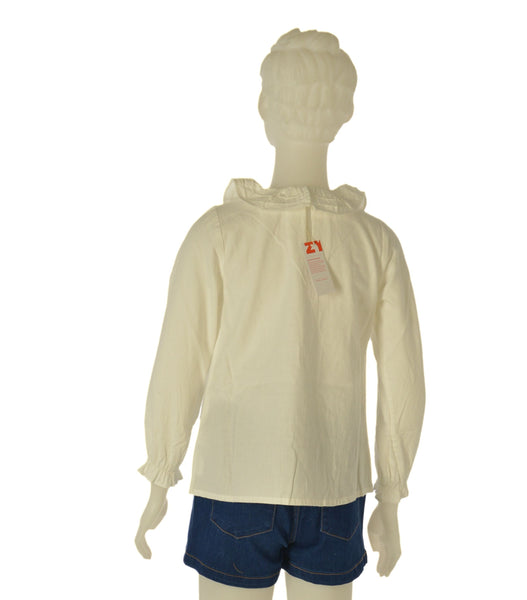 T-SHIRT BAMBINA ZIPPY COTONE GIROCOLLO BOTTONE MANICA LUNGA POLSINI ART.ZKGAP030222043