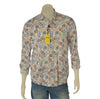CAMICIA UOMO X-CAPE FANTASIA HAWAIANA MANICA LUNGA SLIM FIT LINO COTONE ART. PAPETE