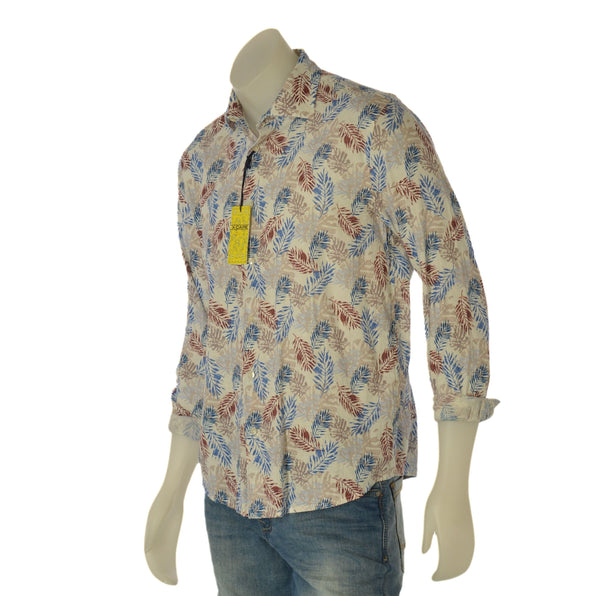 CAMICIA UOMO X-CAPE FANTASIA HAWAIANA MANICA LUNGA SLIM FIT LINO COTONE ART. PAPETE