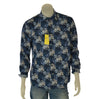 CAMICIA UOMO X-CAPE FANTASIA HAWAIANA MANICA LUNGA SLIM FIT LINO COTONE ART. PAPETE