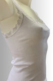 CANOTTA TRE VI COTONED COSTINA SPALLA LARGA PIZZO ART STELLA