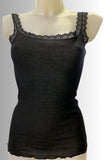 CANOTTA TRE VI COTONED COSTINA SPALLA LARGA PIZZO ART STELLA