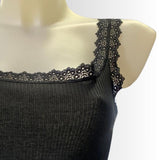 CANOTTA TRE VI COTONED COSTINA SPALLA LARGA PIZZO ART STELLA