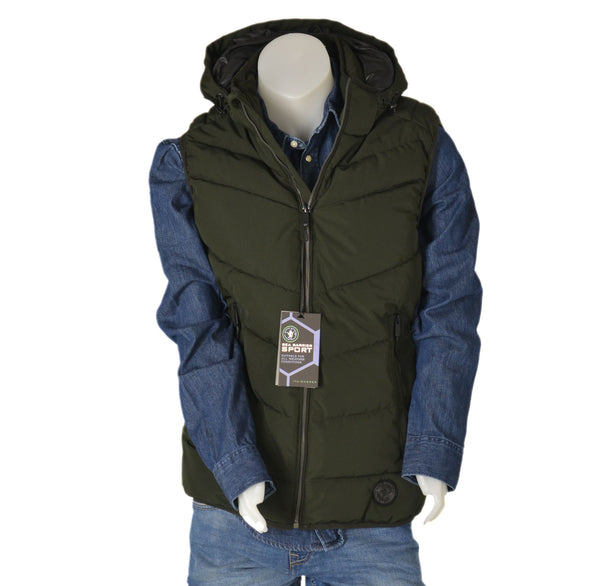 GILET UOMO ZIP CAPPUCCIO TASCHE IMBOTTITO MARCA SEA BARRIER ART.SIDRO-14C