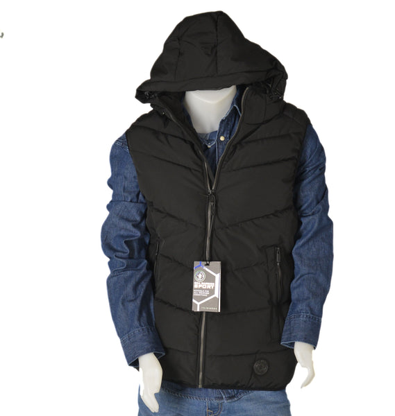 GILET UOMO ZIP CAPPUCCIO TASCHE IMBOTTITO MARCA SEA BARRIER ART.SIDRO-14C