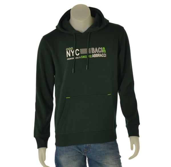 FELPA UOMO RAGAZZO CAPPUCCIO FELPATA MARCA BACI&ABBRACCI ART. BAM5329
