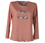 T-SHIRT DONNA GIROCOLLO MANICA LUNGA STAMPA MARCA COVERI ART.DT3235