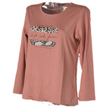 T-SHIRT DONNA GIROCOLLO MANICA LUNGA STAMPA MARCA COVERI ART.DT3235