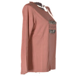 T-SHIRT DONNA GIROCOLLO MANICA LUNGA STAMPA MARCA COVERI ART.DT3235