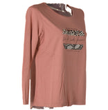 T-SHIRT DONNA GIROCOLLO MANICA LUNGA STAMPA MARCA COVERI ART.DT3235