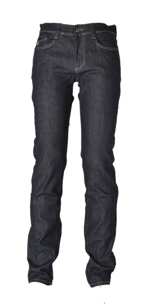 JEANS UOMO ELASTICIZZATO REGULAR FIT ZIP NERO GIARDINI ART. 74710