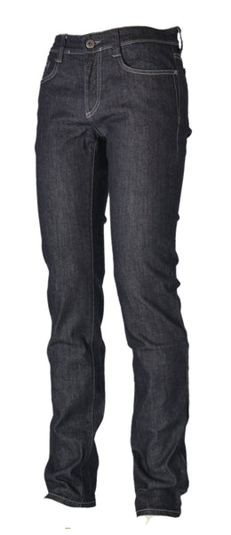 JEANS UOMO ELASTICIZZATO REGULAR FIT ZIP NERO GIARDINI ART. 74710