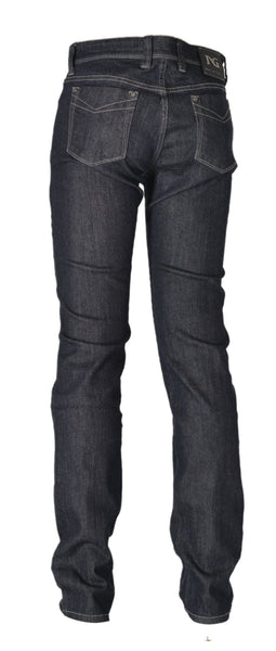 JEANS UOMO ELASTICIZZATO REGULAR FIT ZIP NERO GIARDINI ART. 74710