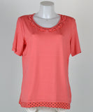 T-SHIRT CONFORMATA DONNA INSERTI POIS MARCA LUISA VIOLA ART. G376F181JW