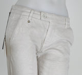 PANTALONI DONNA SLIM FIT DAMASCATO ZIP BOTTONE MARCA NERO GIARDINI ART. 64232
