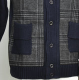 MAGLIONE UOMO APERTO BOTTONI CAPPUCCIO FANTASIA SCOZZESE MARCA BACI&ABBRACCI ART. 460209