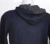 MAGLIONE UOMO APERTO BOTTONI CAPPUCCIO FANTASIA SCOZZESE MARCA BACI&ABBRACCI ART. 460209