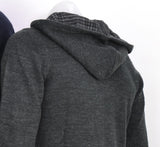 MAGLIONE UOMO APERTO BOTTONI CAPPUCCIO FANTASIA SCOZZESE MARCA BACI&ABBRACCI ART. 460209