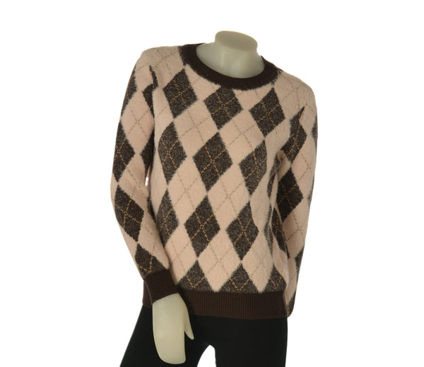 MAGLIONE DONNA GRIFFAI PARICOLLO ROMBI EFFETTO PELO ART. 7020