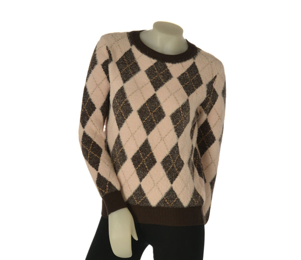 MAGLIONE DONNA GRIFFAI PARICOLLO ROMBI EFFETTO PELO ART. 7020