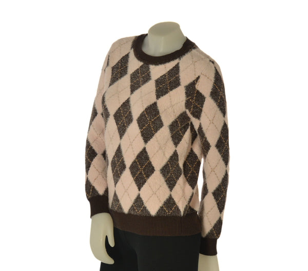 MAGLIONE DONNA GRIFFAI PARICOLLO ROMBI EFFETTO PELO ART. 7020