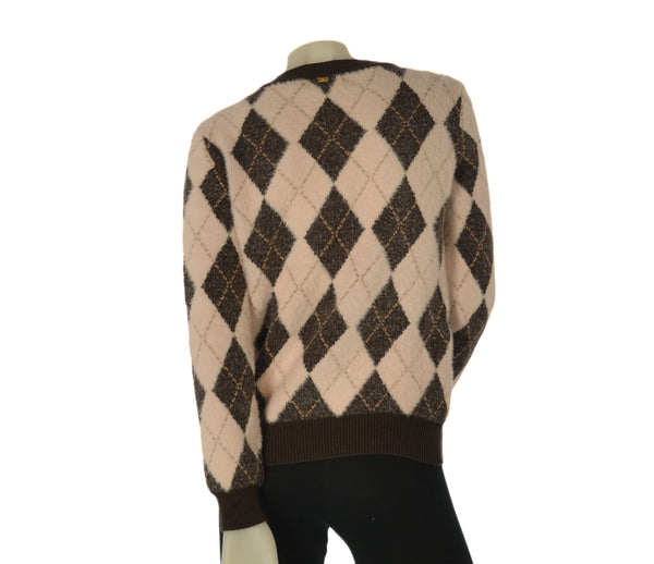 MAGLIONE DONNA GRIFFAI PARICOLLO ROMBI EFFETTO PELO ART. 7020