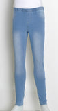 LEGGINS RAGAZZA EFFETTO JEANS ELASTICIZZATO TASCHE MARCA BM ART. 3236
