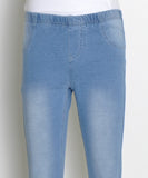 LEGGINS RAGAZZA EFFETTO JEANS ELASTICIZZATO TASCHE MARCA BM ART. 3236