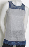 CANOTTA DONNA MILLERIGHE PIZZO LINO VISCOSA MARCA EMMEBIVI ART. 44462