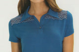 POLO DONNA VISCOSA ELASTICIZZATA PIZZO MARCA EMMEBIVI ART. 44473